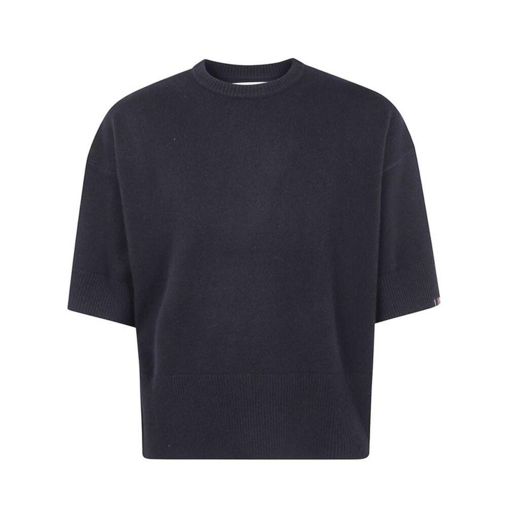 EXTREME CASHMERE Men's Short Sleeve Crewneck Sweater Men BLACK Sweaters &